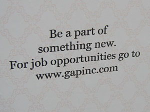 GapInc.com, not ForthAndTowne.com